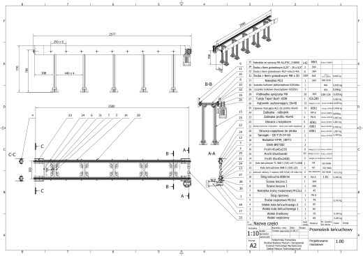 2500x700x300链式输送机3D图纸 IGS STP CATIA INVENTOR缩略图